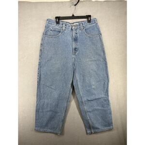 Anchor Blue Jeans Mens Loose Baggy Skate Y2K Hip Hop Pants Size 33x26 See Pictur